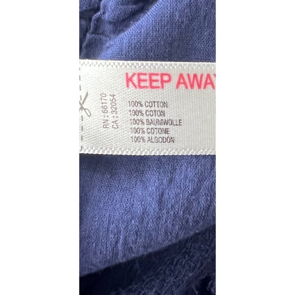 Free People Kayden Barrel Loose-Fit Navy Blue Pants With Drawstring Waist Small - Picture 5 of 11